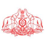 Government of Kerala emblem with elephants, Ashoka Chakra, and motto