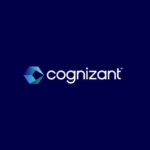 Cognizant logo with geometric blue design and white text