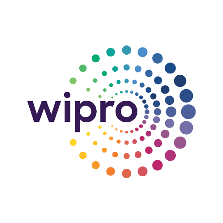 Wipro logo with colorful spiral design