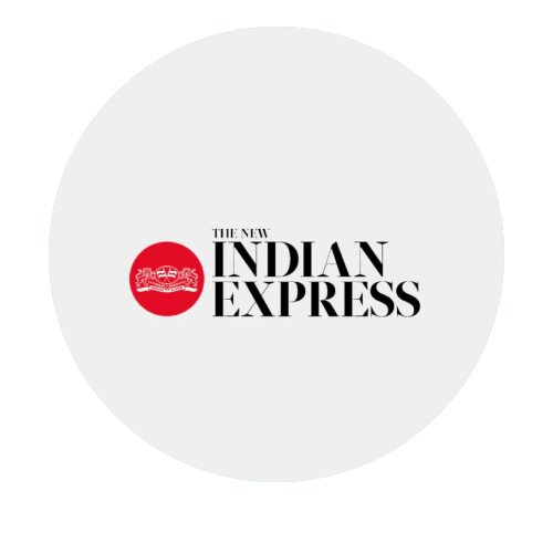 Logo of The New Indian Express, representing news and media content on the homepage.