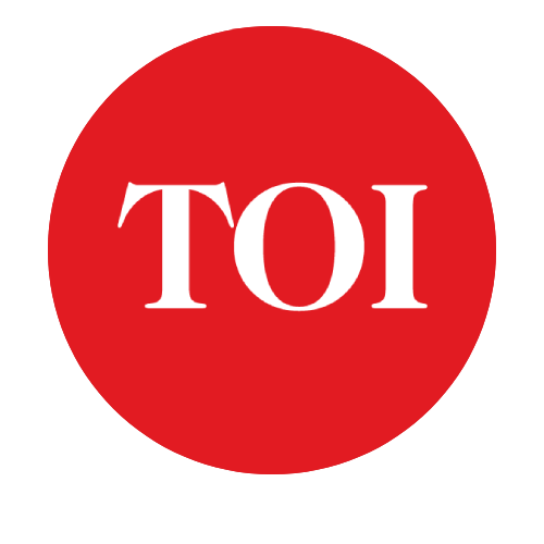 Red circular logo featuring the letters "TOI" in white, representing The Times of India.